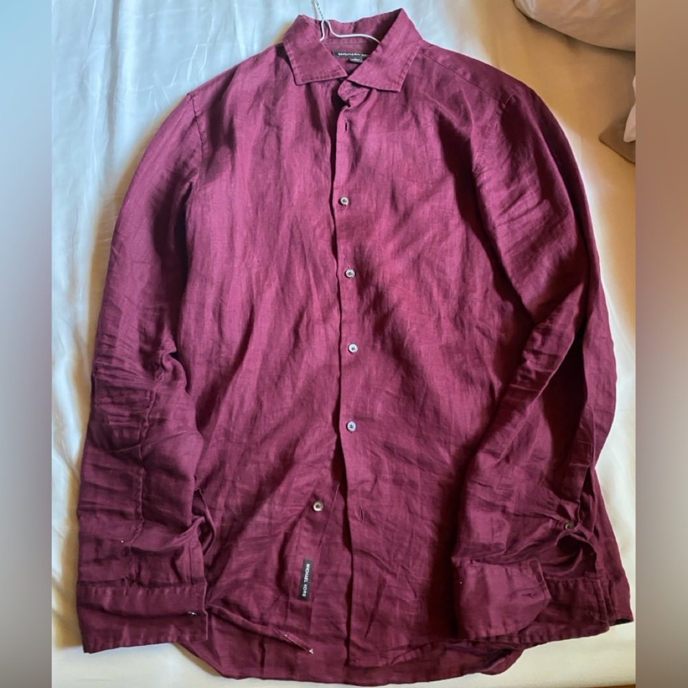 Burgundy Button-Up Shirt